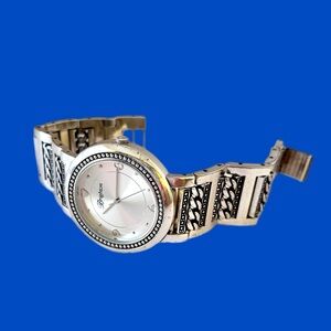 Brighton Culver City Watch.  New Battery Installed.  Silver Plated. Brighton Tin
